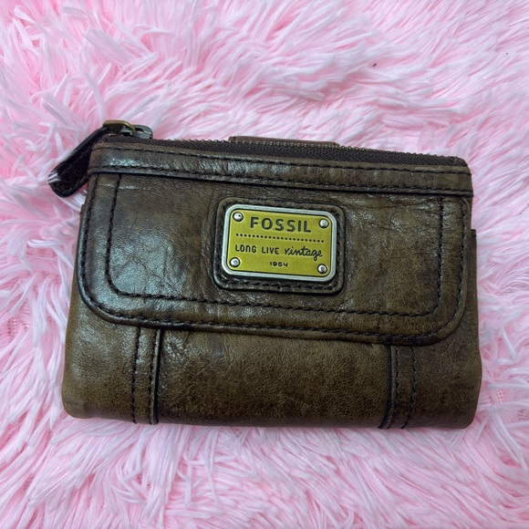Fossil Vintage Brown Leather Pouch - Picture 1 of 6